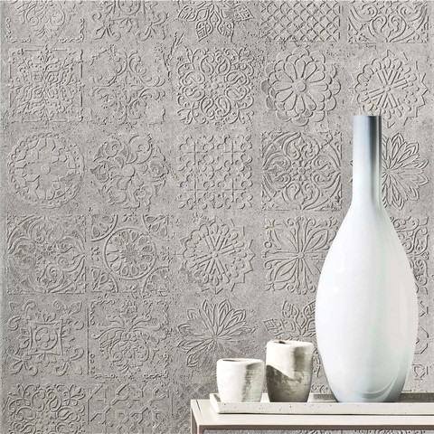 Ornament Beton Mandala Grau