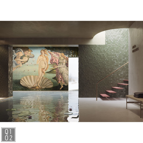 Tapete Italian Masterpieces NASCITA DI VENERE - BOTTICELLI von Tecnografica 74613-1