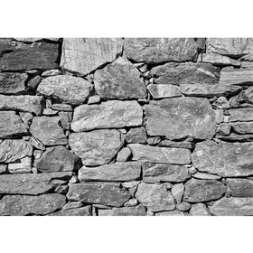 Vlies Fototapete no. 8 | Black and White Stone Wall...