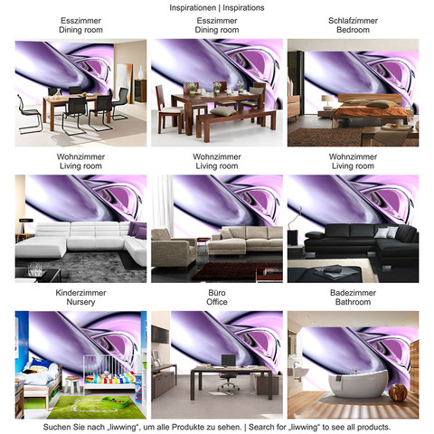 Fototapete 3D Digital Art Abstrakt Schwung blau rot lila� no. 9