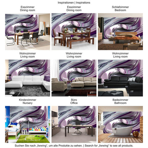 Fototapete 3D Digital Art Abstrakt Schwung blau rot lila� no. 10