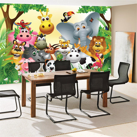 Fototapete Kinderzimmer Dschungel Zoo Tiere Griaffe L�we Affe� no. 13