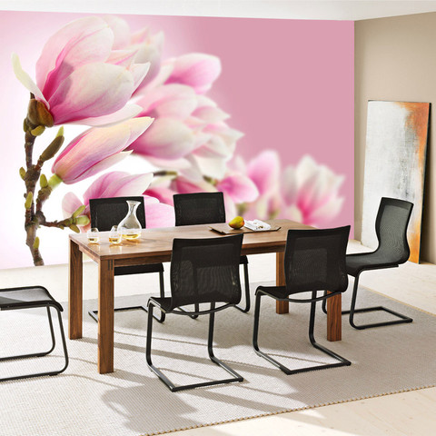 Fototapete Magnolie Blumenranke Pflanzen Natur Orchidee Blume rosa no. 14