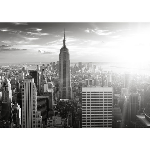 Vlies Fototapete no. 15 | Manhattan Skyline USA Tapete New York City USA Amerika Empire State Building Big Apple schwarz - weiß