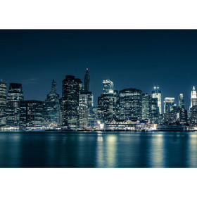 Vlies Fototapete no. 22 | New York Blue Night Skyline USA...