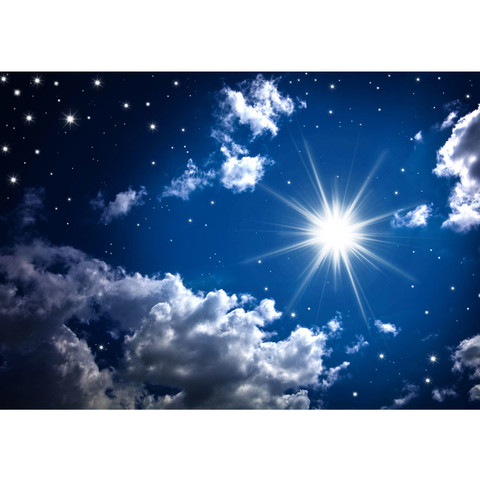 Vlies Fototapete no. 23 | Romantic Stars Sternenhimmel Tapete Sternenhimmel Stars Sterne Leuchtsterne Nachthimmel blau