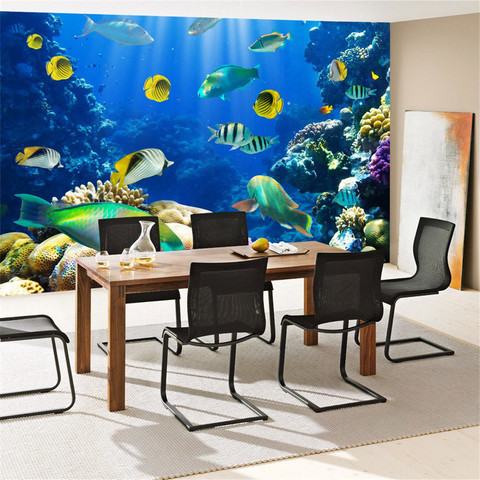 Fototapete Aquarium Unterwasser Meereswelt Meer Fische Riff Korallenrif no. 33