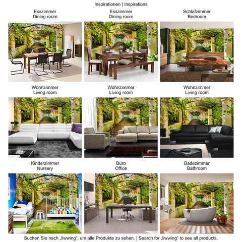 Fototapete Garten Terrasse Blumenranken Blume 3D Perspektive� no. 47