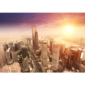 Fototapete Skyline Shanhai Wolkenkratzer Hochhäuser  no. 50