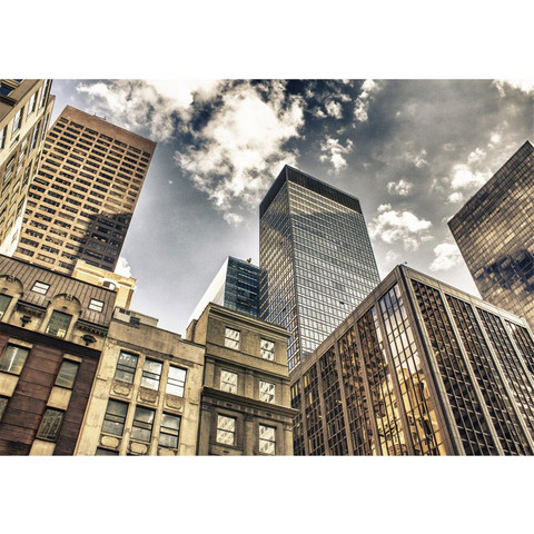 Vlies Fototapete no. 54 | Manhattan Skyscrapers USA Tapete NYC Hochhuser Streetview New York Skyline bunt