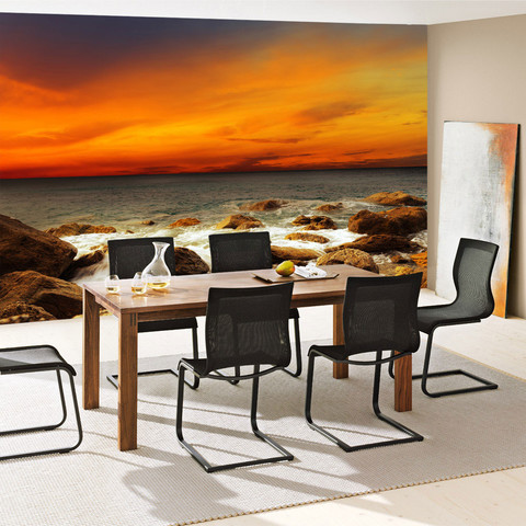 Fototapete Sonnenaufgang Strand Meer Felsen Sunset� no. 60