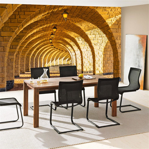 Fototapete Arkaden Perspektive Gew�lbe S�ulen Sandstein Steinwand no. 66