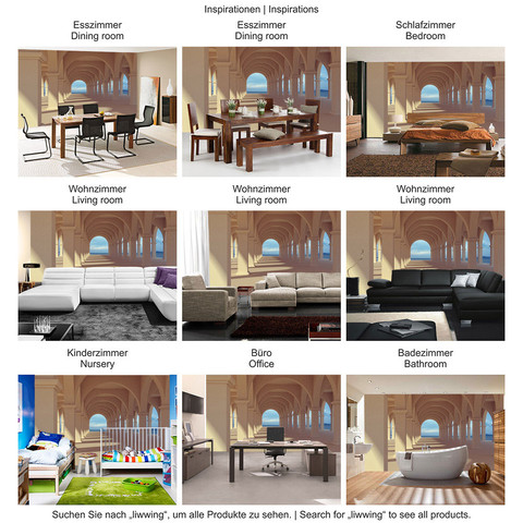 Fototapete Romantic 3D Perspektive Sulengang Arkade no. 69