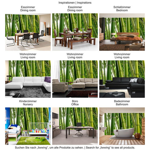 Vlies Fototapete no. 75 | Paradies of Bamboo Bambus Tapete Wald Bambuswald Dschungel Garten Natur Bume grn