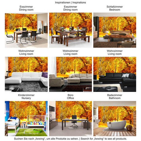 Fototapete Herbstbl�tter Wald B�ume Baum eg Forest Herbst� no. 79