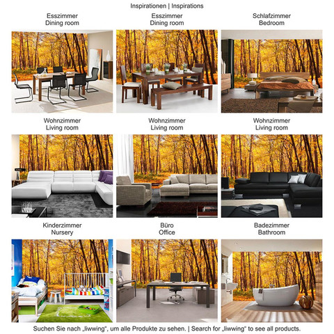 Fototapete Herbstbl�tter Wald B�ume Baum Forest Herbst� no. 84