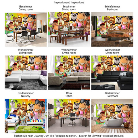 Fototapete Kinderzimmer Zoo Tiere Safari Comic Party Dschungel� no. 88