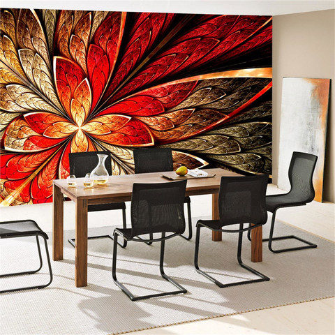 Fototapete Ornament abstrakt 3D Rot braun Hintergrund no. 115