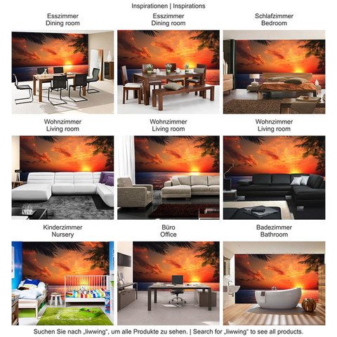 Fototapete Sonnenaufgang Meer Strand Beach Sonnenuntergang Palmen no. 117