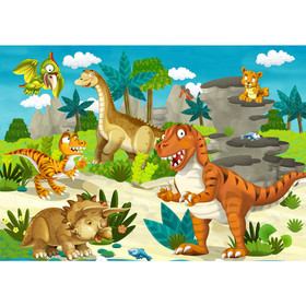 Fototapete Kinderzimmer Dino Dinosaurier Urzeit Trex  no....