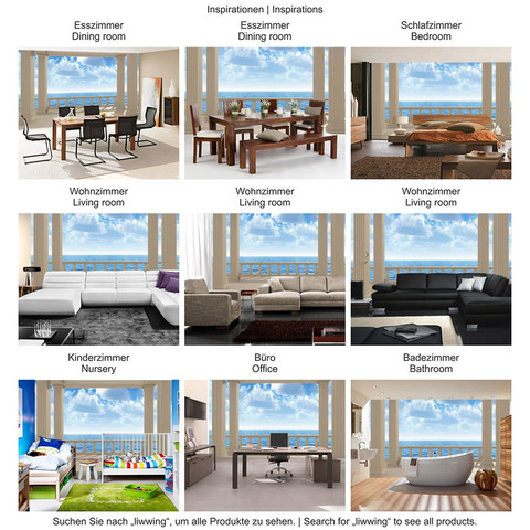 Fototapete Terrasse Seeblick Strand Meer Sonne Wolken Himmel� no. 122