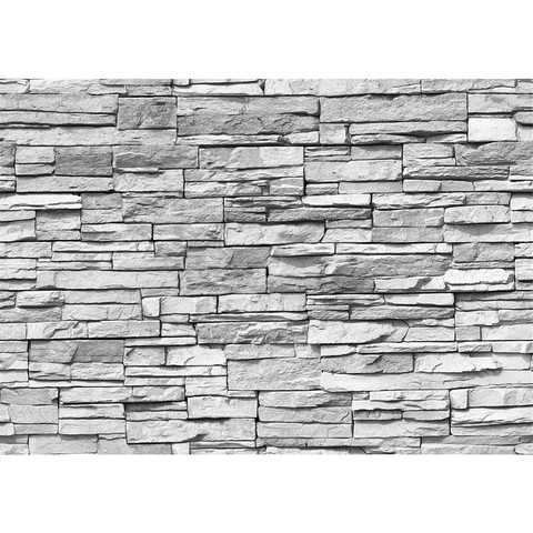 Vlies Fototapete no. 127 | Asian Stone Wall - grau - anreihbar Steinwand Tapete Steinoptik Stein Steine Wand Wall grau