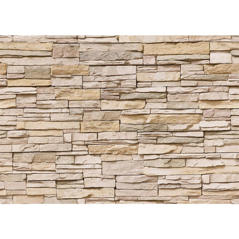 Vlies Fototapete no. 129 | Asian Stone Wall - beige -...
