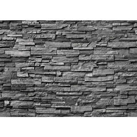 Vlies Fototapete no. 131 | Noble Stone Wall - anthrazit - anreihbar Steinwand Tapete Steinoptik Stein Wand Wall grau