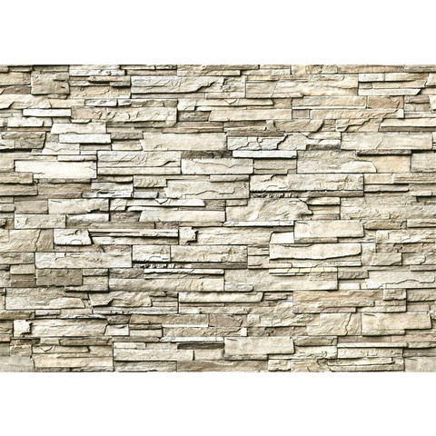Vlies Fototapete no. 134 | Noble Stone Wall - beige - anreihbar Steinwand Tapete Steinoptik Stein Wand Wall beige