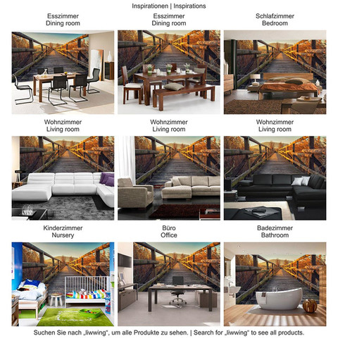 Fototapete Holzweg Sonnenaufgang Romantisch Aussicht� no. 175