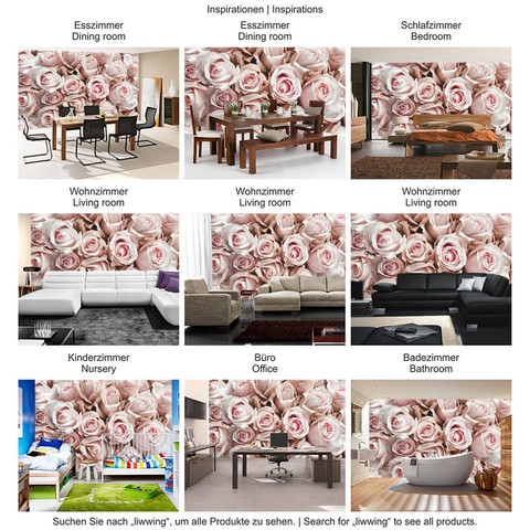 Fototapete Blumen Rose Bl�ten Natur Liebe Love Bl�te Weiߠ no. 189