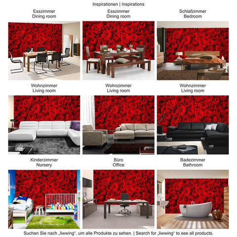 Fototapete Blumen Rose Bl�ten Natur Liebe Love Bl�te Rot� no. 190
