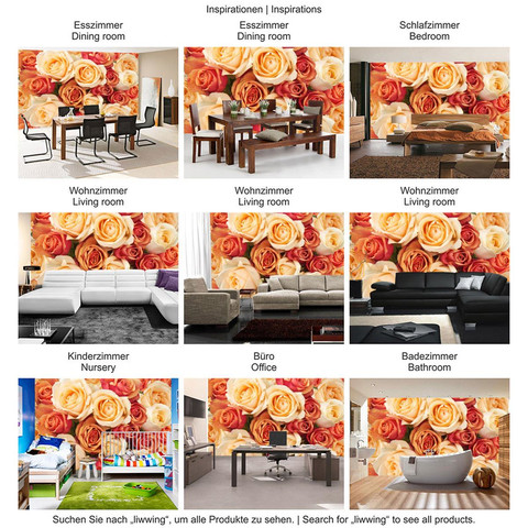 Fototapete Blumen Rose Bl�ten Natur Liebe Love Bl�te Gelb� no. 191