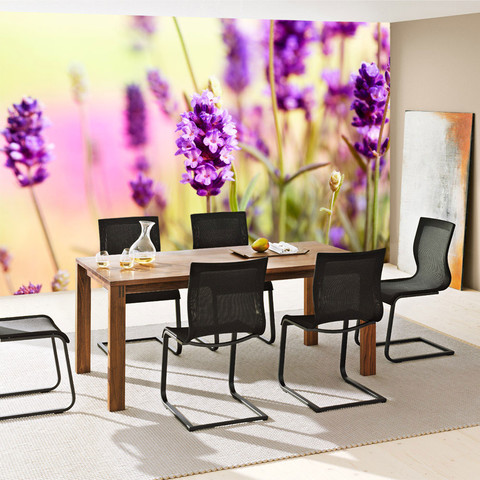 Fototapete Blumen Blten Natur Lila Wiese no. 197