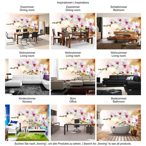 Fototapete Orchidee Blumen Wei Pink Natur Pflanzen Abstrakt no. 200