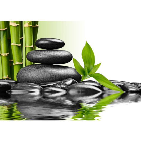 Fototapete Steine Wasser Natur Abstrakt Ruhe� no. 203