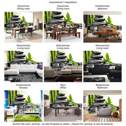 Fototapete Steine Wasser Natur Abstrakt Ruhe� no. 203