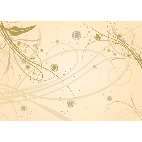 Fototapete Ornamente Beige Natur Pflanzen Abstrakt� no. 208