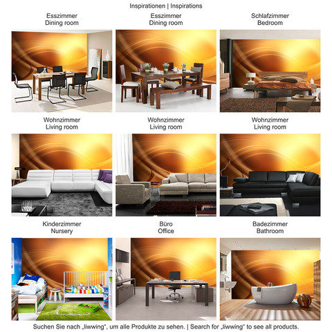 Fototapete Abstrakt Wellen Entspannung Gelb no. 209