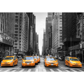 Fototapete Manhattan Skyline Taxis City Stadt Skyscapers...