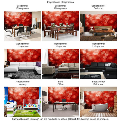 Fototapete Abstrakt Herz Liebe Romantisch Rot� no. 212