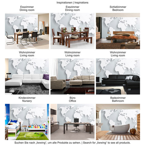 Fototapete Weltkarte Atlas Kontinente 3D Optik� no. 215