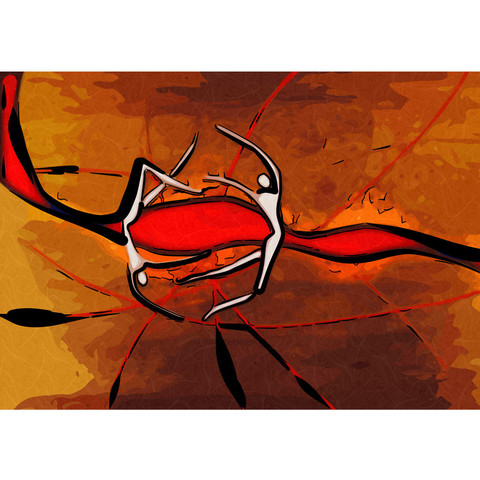 Fototapete Ornamnete Abstrakt Rot Braun Hindergrund� no. 217