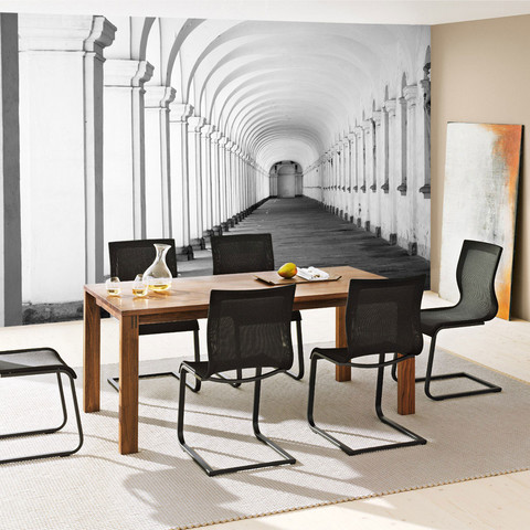 Fototapete Arkaden 3D Perspektive Gew�lbe S�ulen Steinwand� no. 224