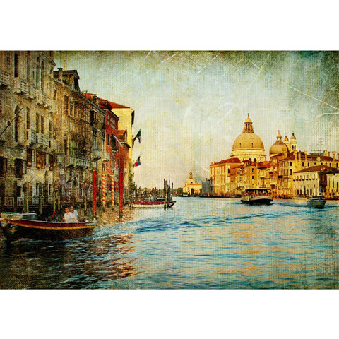 Vlies Fototapete no. 228 | Venedig Tapete Venedig Kanal Italien Stadt Wasser beige