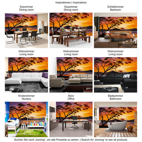 Fototapete Sonnenuntergang Baum Natur Romantisch Urlaub� no. 241