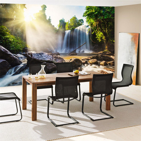 Fototapete Wasserfall Bume Natur Sonne Steine no. 259