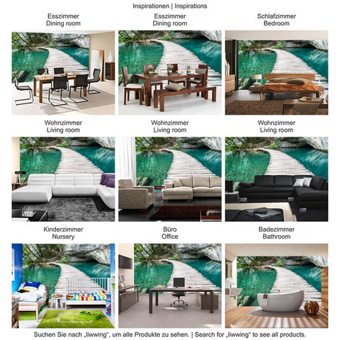 Fototapete Natur Wasser Holzweg Romantisch� no. 268