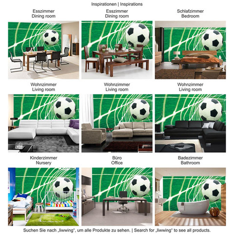 Fototapete Fussball Netz Wiese� no. 272