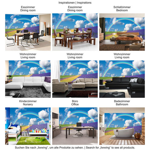 Fototapete Regenbogen Blumen� no. 273